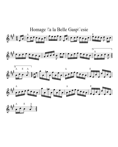 Homage \'a la Belle Gasp\`esie preview