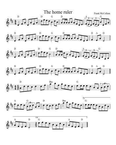The home ruler (Version 2) sheet music preview