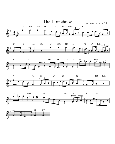 The Homebrew (Version 2) sheet music preview