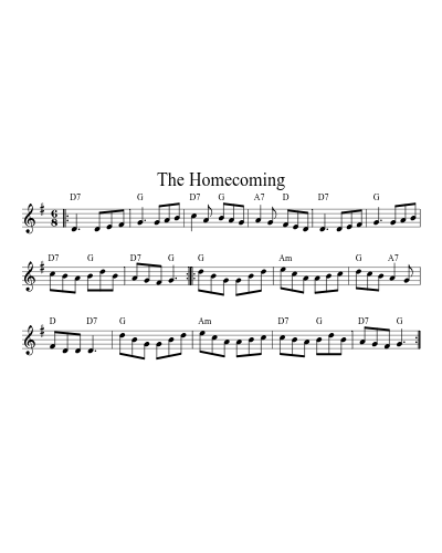 The Homecoming sheet music preview