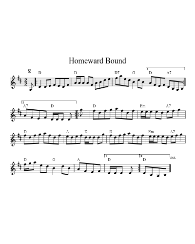 Homeward Bound (Version 3) preview
