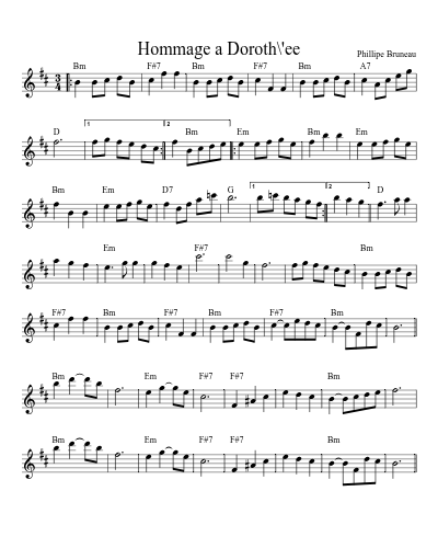 Hommage a Doroth\'ee sheet music preview