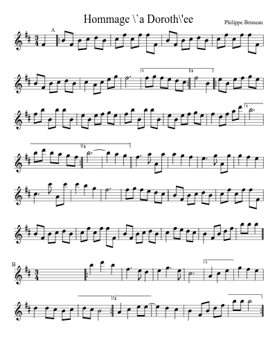 Hommage \`a Doroth\'ee