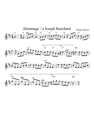 Hommage \`a Joseph Bouchard (Version 3)