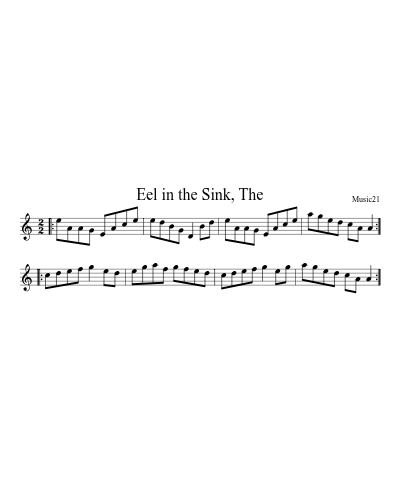 Eel in the Sink, The sheet music preview
