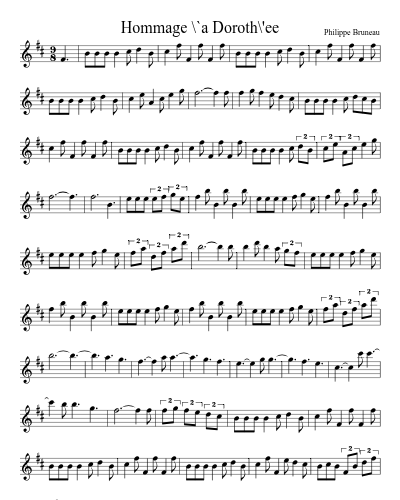 Hommage \`a Doroth\'ee (Version 2)