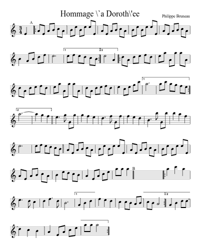 Hommage \`a Doroth\'ee (Version 3)