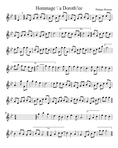 Hommage \`a Doroth\'ee (Version 5) sheet music preview
