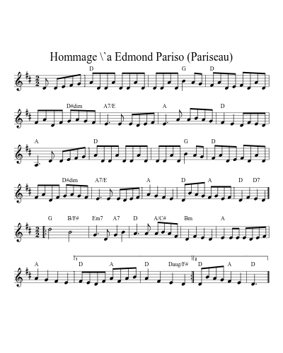 Hommage \`a Edmond Pariso (Pariseau) (Version 4)
