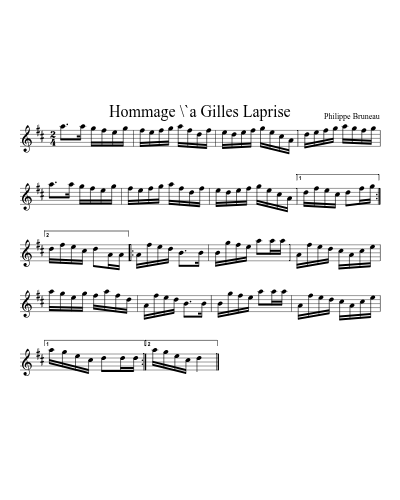 Hommage \`a Gilles Laprise preview