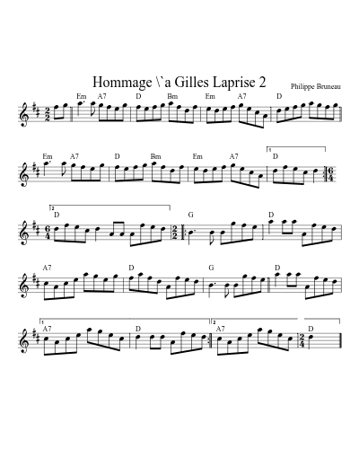 Hommage \`a Gilles Laprise 2 (Version 2)