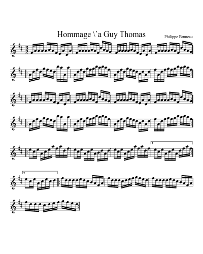 Hommage \`a Guy Thomas