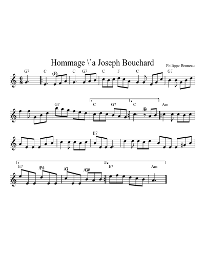 Hommage \`a Joseph Bouchard (Version 6)