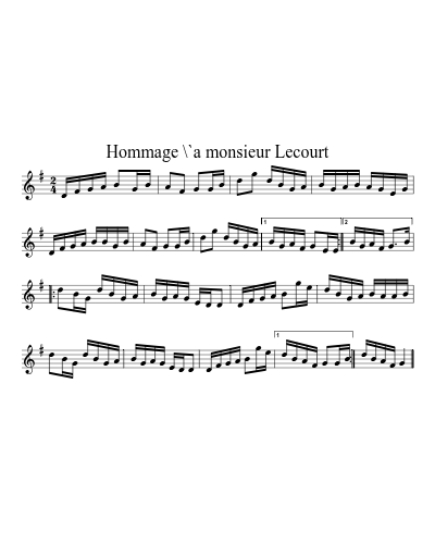 Hommage \`a monsieur Lecourt