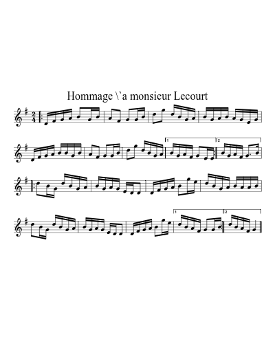 Hommage \`a monsieur Lecourt (Version 2)