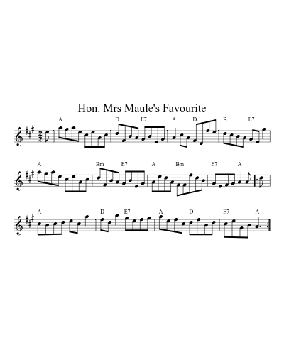 Hon. Mrs Maule's Favourite