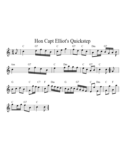 Hon Capt Elliot's Quickstep (Version 2)