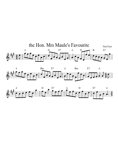 the Hon. Mrs Maule's Favourite (Version 2)