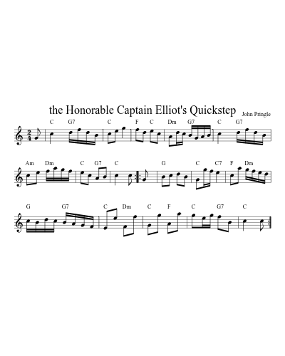 the Honorable Captain Elliot's Quickstep