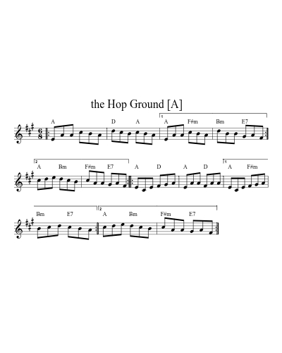 the Hop Ground    [A] sheet music preview