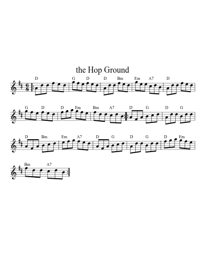 the Hop Ground (Version 2) sheet music preview