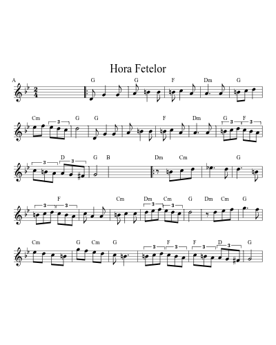 Hora Fetelor (Horafetelor Ps) (#32724) sheet music preview