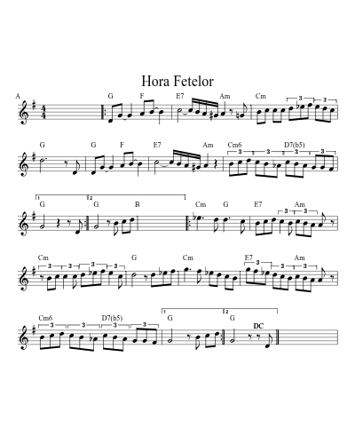 Hora Fetelor (Version 10) sheet music preview