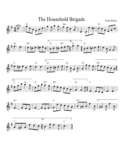 The Household Brigade sheet music preview