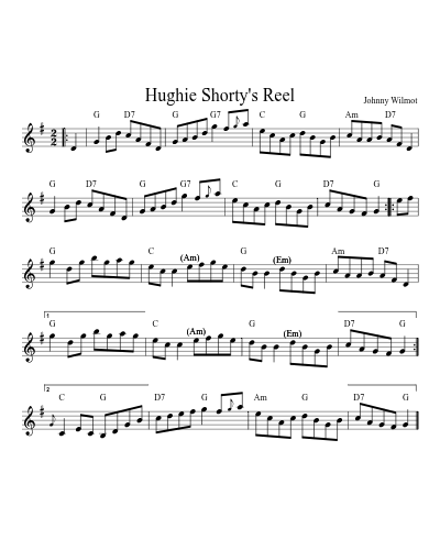 Hughie Shorty's reel (Version 5)