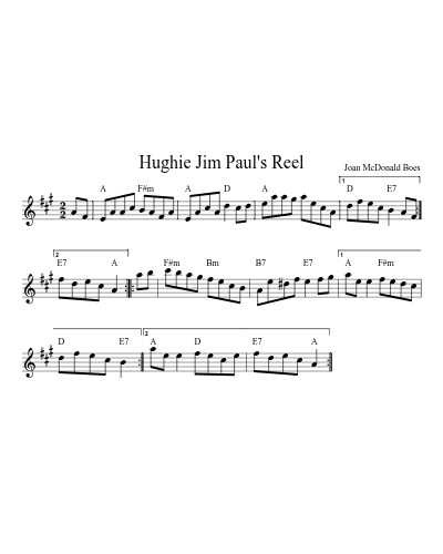 Hughie Jim Paul's Reel (Version 2) preview