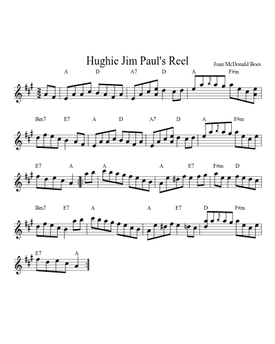 Hughie Jim Paul's Reel (Version 3) preview