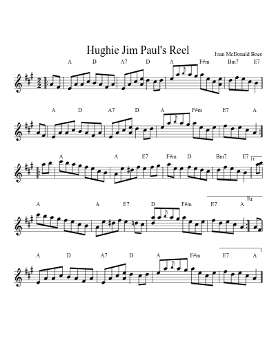 Hughie Jim Paul's Reel (Version 7)