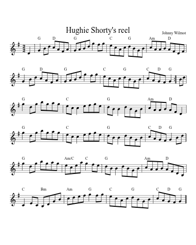 Hughie Shorty's reel (Version 7)
