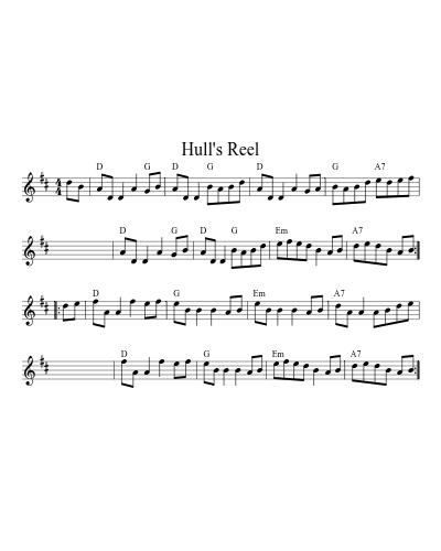 Hull's Reel (Version 12)