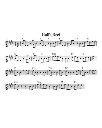 Hull's Reel (Version 16)