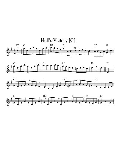 Hull's Victory    [G] sheet music preview