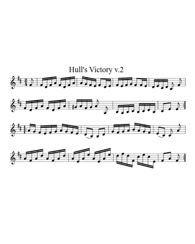 Hull's Victory  v.2 sheet music preview