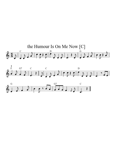 the Humour Is On Me Now   [C] sheet music preview
