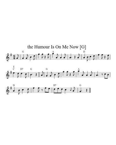 the Humour Is On Me Now   [G]