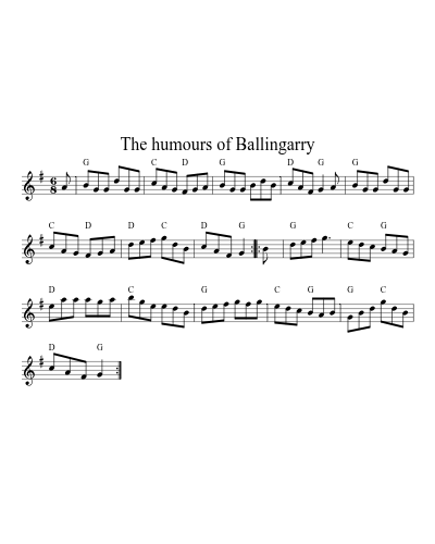 The humours of Ballingarry (Version 2) sheet music preview