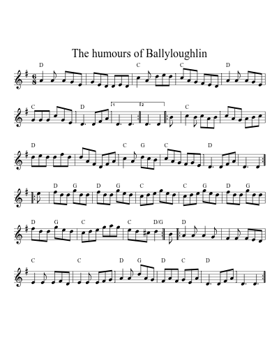 The Humours Of Ballyloughlin (Version 4) preview