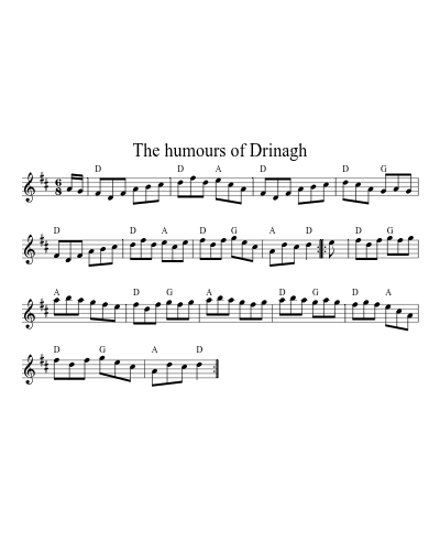 The humours of Drinagh (Version 3) sheet music preview