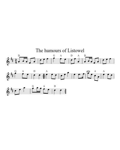 The humours of Listowel (Version 2)