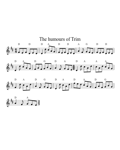 The Humours Of Trim (Version 4) sheet music preview