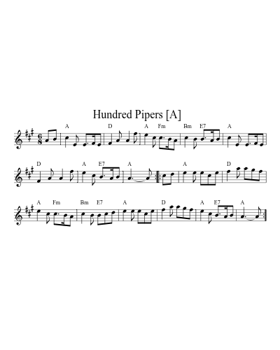 Hundred Pipers   [A] (Hundred Pipers) preview