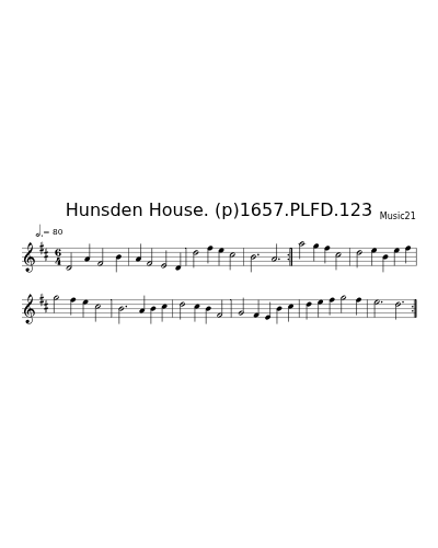 Hunsden House. (p)1657.PLFD.123