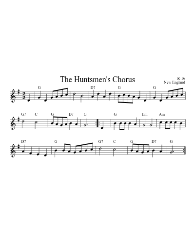 The Huntsmen's Chorus (Version 12)