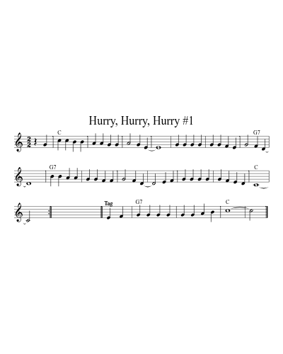 Hurry, Hurry, Hurry #1 (Version 2)
