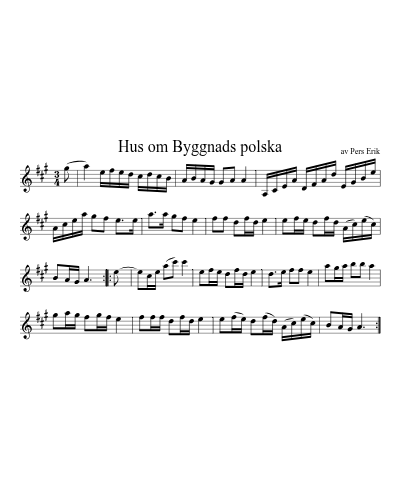 Hus om Byggnads polska sheet music preview
