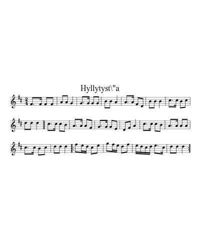 Hyllytyst\"a sheet music preview
